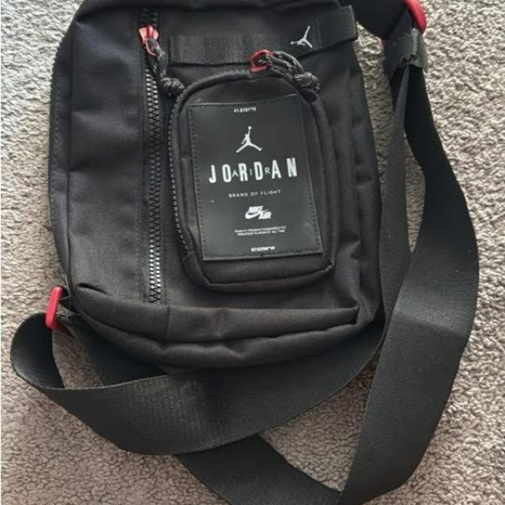 Jordan Black and Red Messenger Bag
